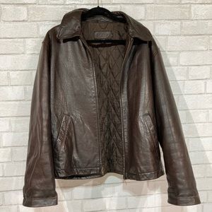 J Crew Vintage Brown Leather Jacket - Medium.